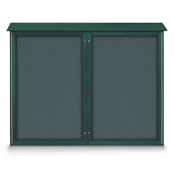 United Visual Products Single Door Enclosed Indoor Letterboard UV1124-SATIN-BLACK - main